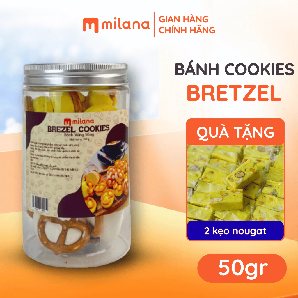 ミラナ ごまプレッツェルリングビスケット 50g | サクサク香ばしいごま風味、ほんのり甘い