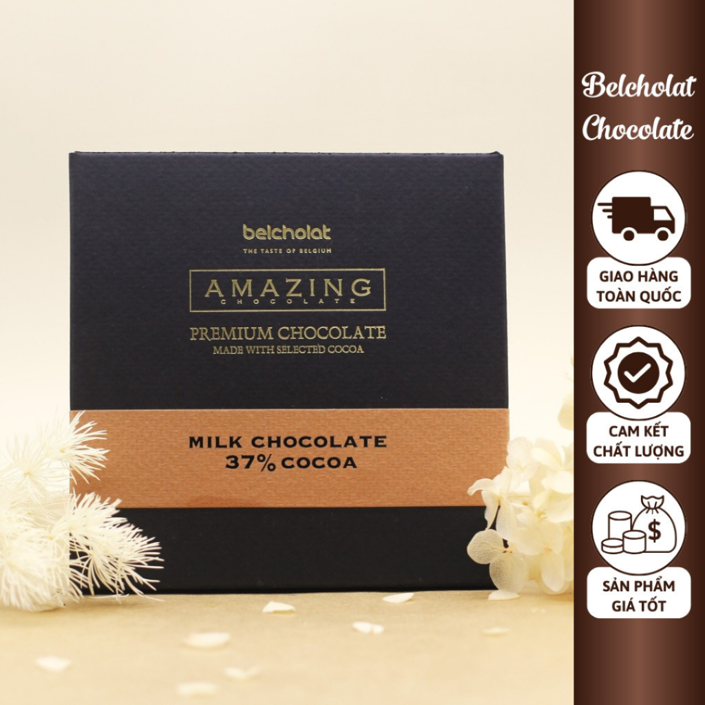 ミルクチョコレートバー 37%カカオ 80g Belcholat