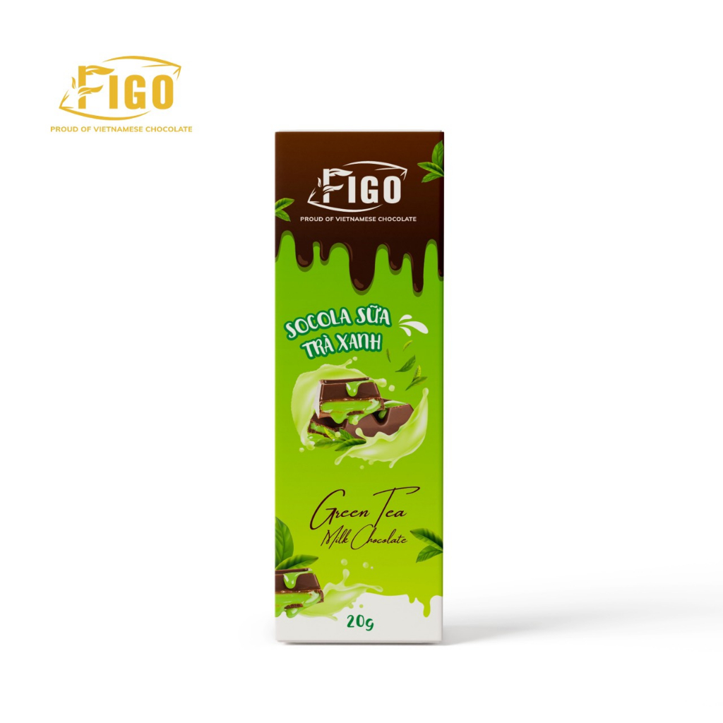 ミルクチョコレートと抹茶の詰め物 20g/50g FIGO