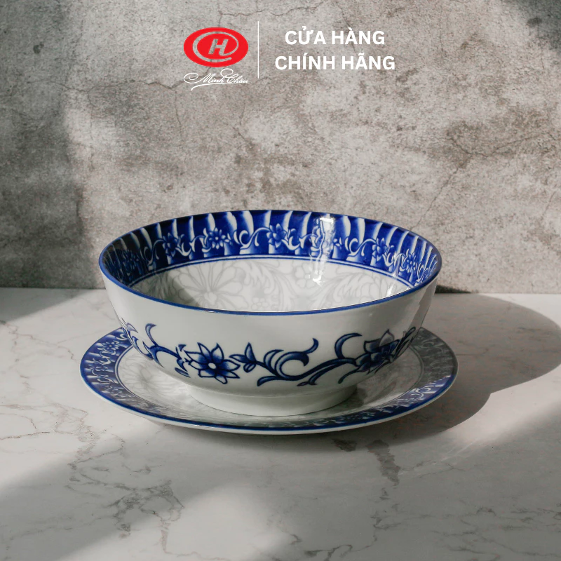 ミンチャウ窯 青い模様の深鉢 - 高品質磁器製