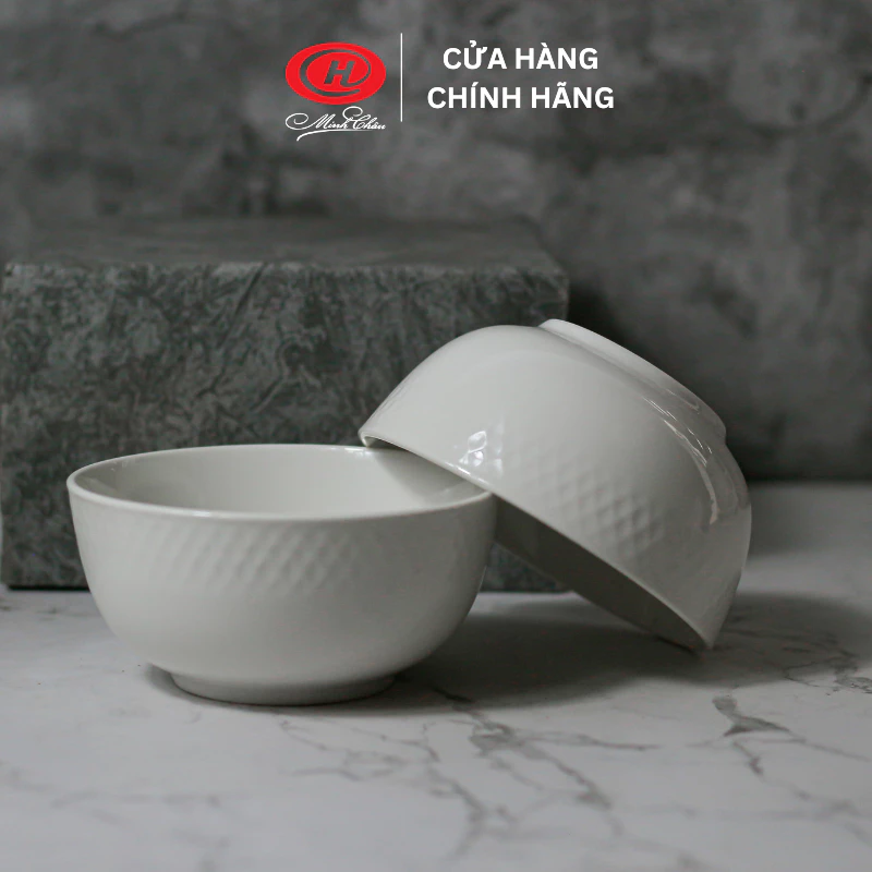 Minh Châu（ミンチャウ）製 ざらつき縁ご飯茶碗セット - CV06B