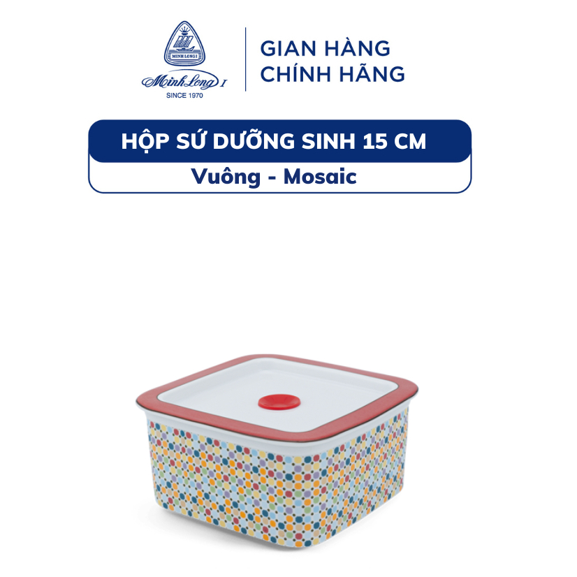 磁器 保温食品容器 15cm ランチボックス モザイク Vuong - Mosaic Minh Long