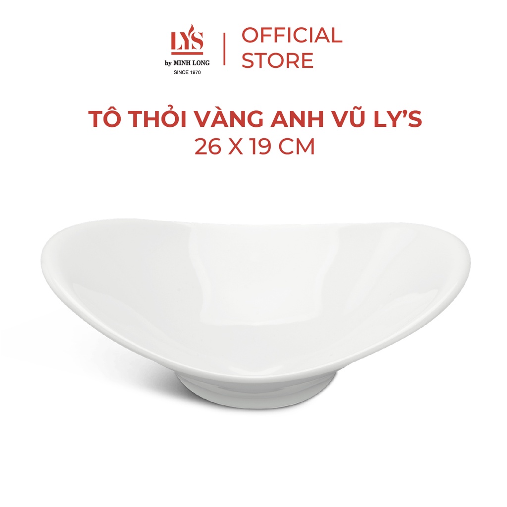 磁器ボウル 26×19cm 白色 Anh Vu Ly'S Minh Long
