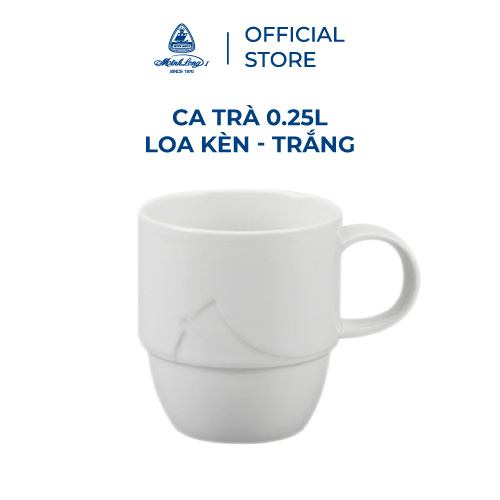 磁器ティーマグカップ 0.25L 白色 Loa Ken Minh Long