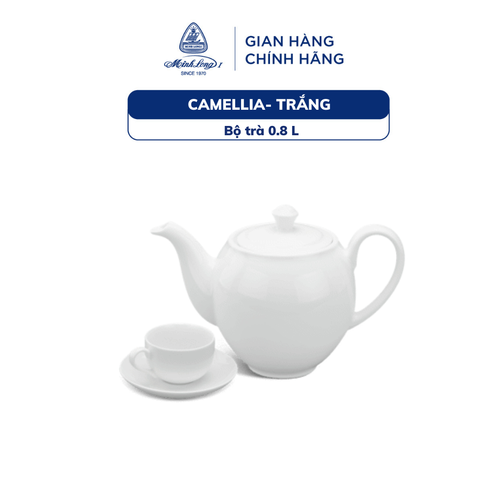 磁器ティーポットセット 0.8L Camellia Minh Long
