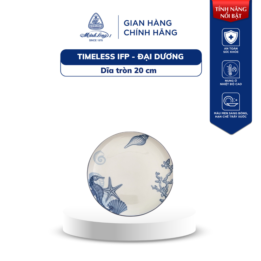 磁器プレート 20cm(KL) Timeless IFP Dai Duong Minh Long