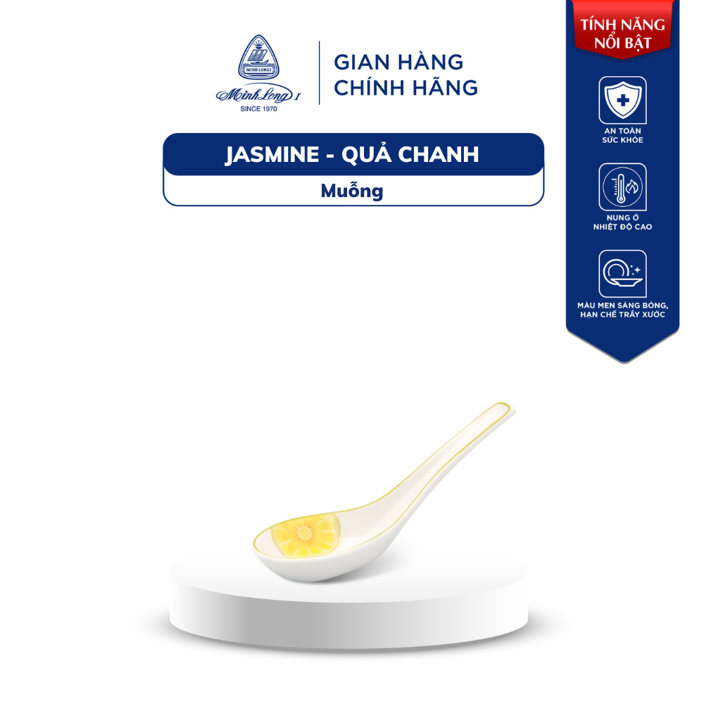 磁器スプーン レモン柄 Jasmine - Qua Chanh Minh Long