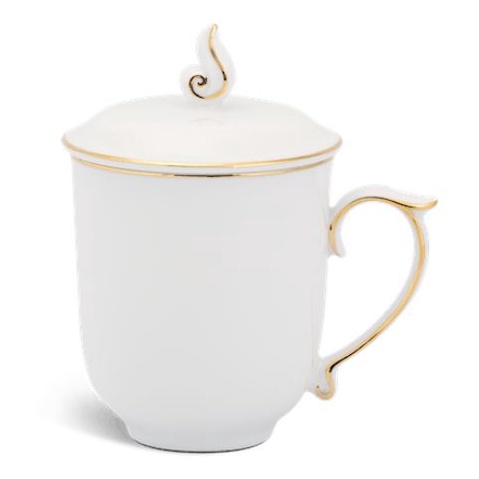 磁器ティーマグカップ 0.3L 金の筋入り IFP Peony Minh Long