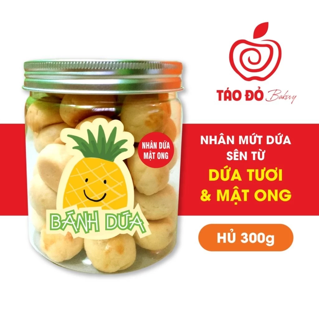 ミニ低糖質パイナップルケーキ（蜂蜜パイナップルジャム入り） - 300g瓶