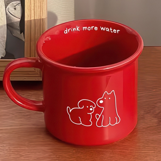 Mini.Cozy カップルシリーズ 犬猫マグカップ 可愛い厚手300ml Mini.Cozy