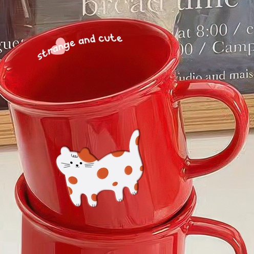 Mini.Cozy ドットキャットシリーズ ペットマグカップ 可愛い猫柄 300ml Mini.Cozy
