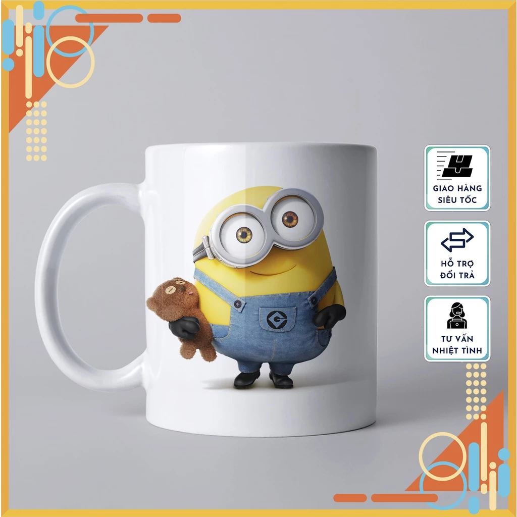 ミニオンズ ファン必見！【モデルカップ08】ミニオンズ柄セラミックマグカップ - ギフト・日常使いに最適