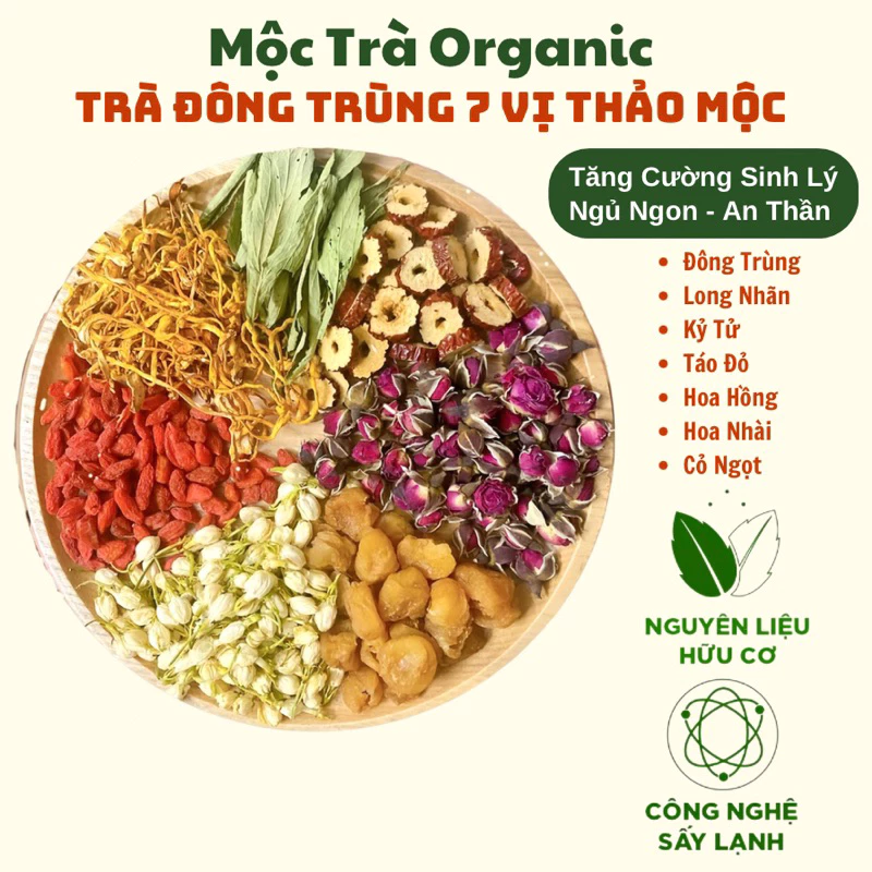 Mộc Trà Organic 冬虫夏草七味茶 10袋セット - 安眠・滋養強壮・デトックスに