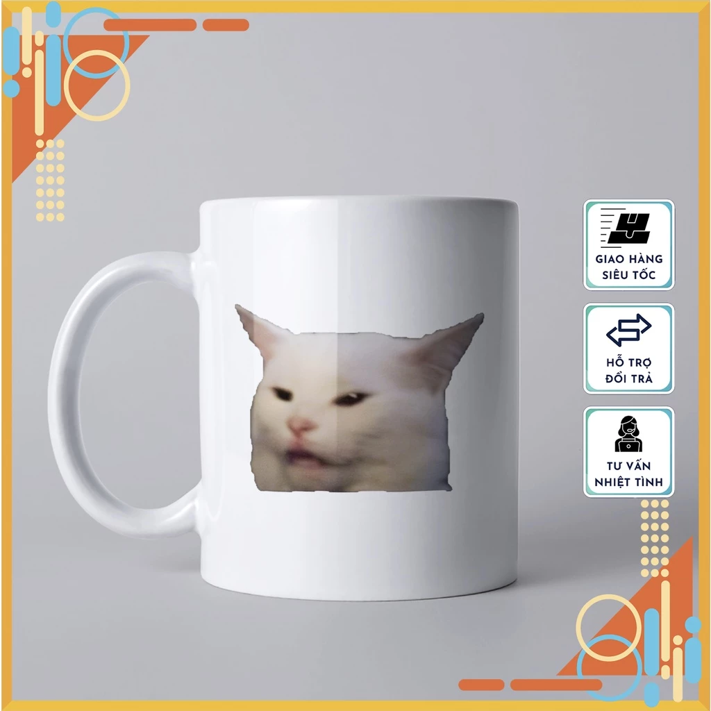 モデル04 - 猫ミームセラミックマグカップ:可愛いギフト&日常使いに