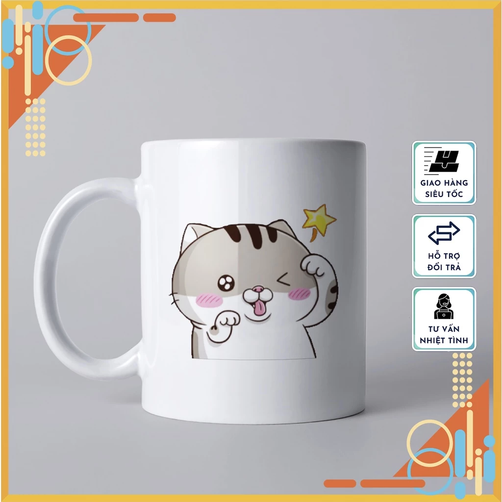 モデル23 - アミちゃん ぽっちゃり可愛い セラミックマグカップ (日用品・ギフトに)