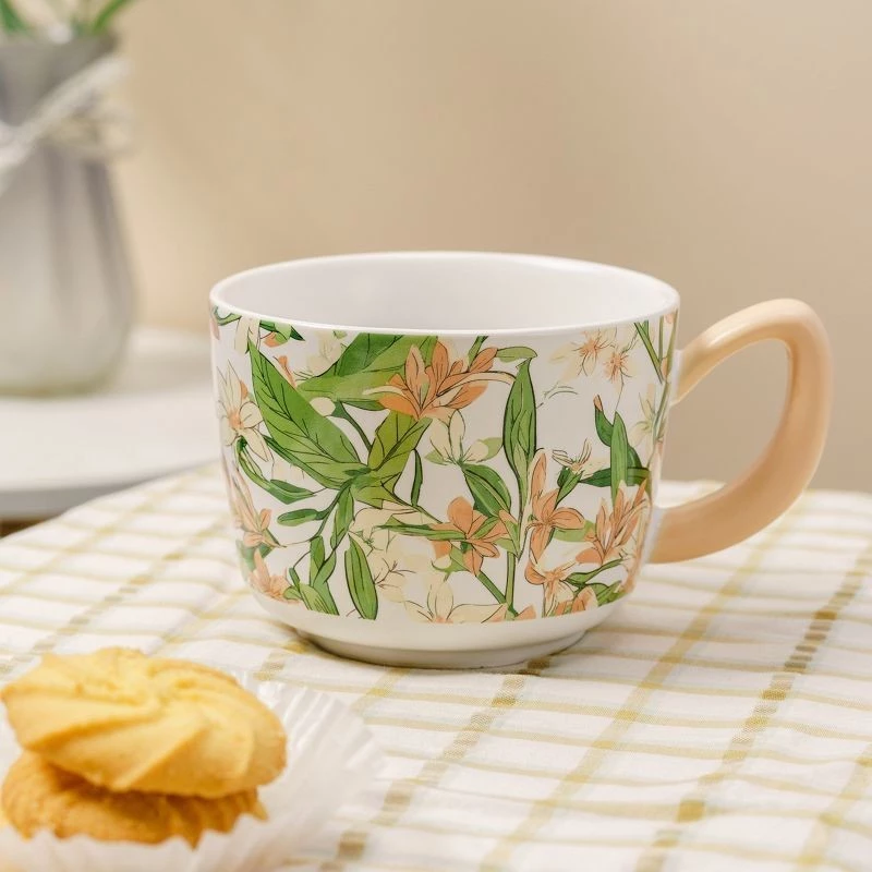 モデルB - 上質で優しいスタイル ペアセラミックマグカップ 大容量 取っ手付き 家庭用