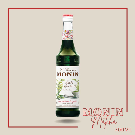 モナン 抹茶グリーンティーシロップ 700ml - 本格的な日本の味、爽やかで奥深いドリンク＆デザートシロップ