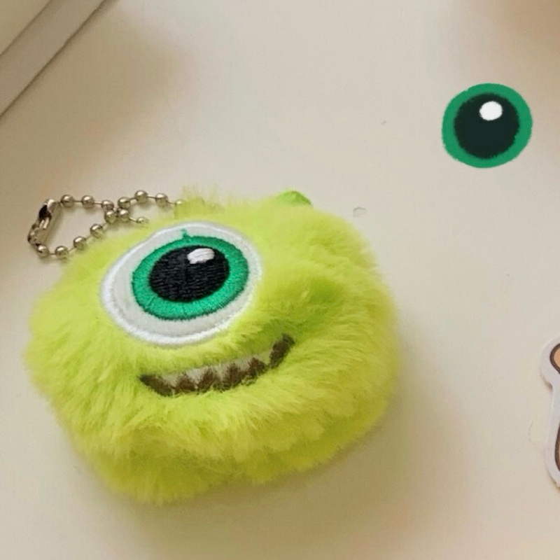 モンスターズ・インク マイク・ワゾウスキー ぬいぐるみキーホルダー 柔らかい素材 小型サイズ ディズニー