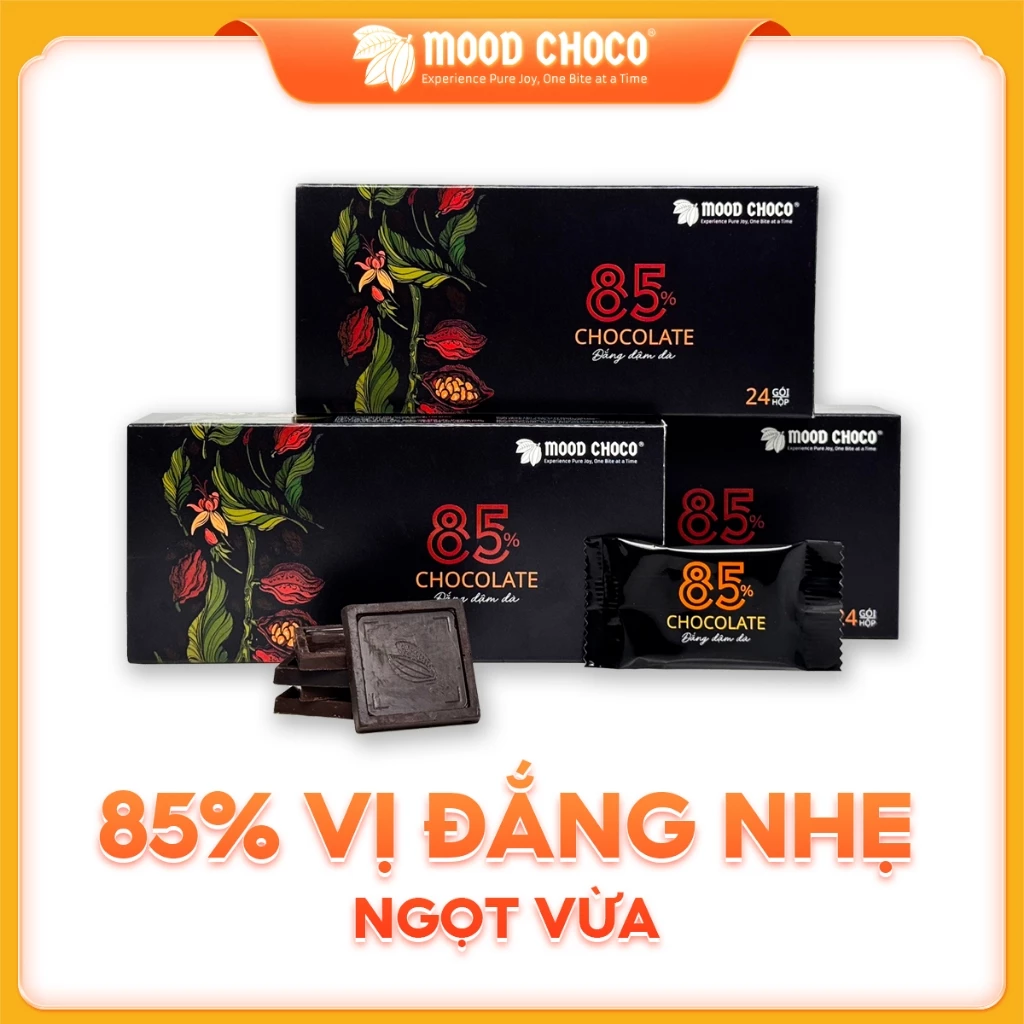 MOOD CHOCO カカオ85% ダークチョコレート 24個入り [低糖質・本格ビター]