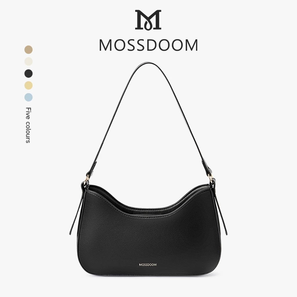 MOSSDOOM ダービーバッグ レディース シンプルデザイン ファッション エレガント ハンドバッグ - ブラック