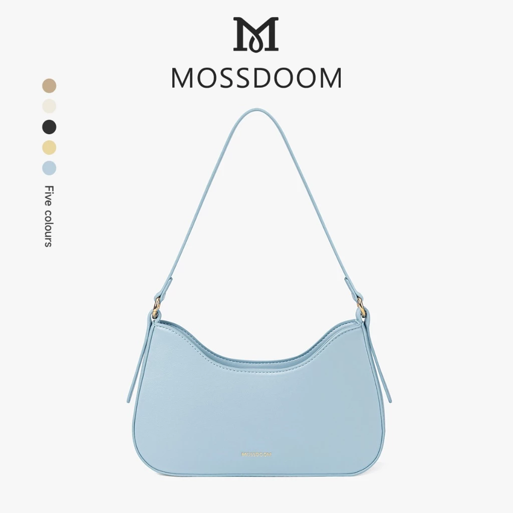 MOSSDOOM ダービーバッグ レディース シンプルデザイン ファッション ショルダーバッグ - スカイブルー