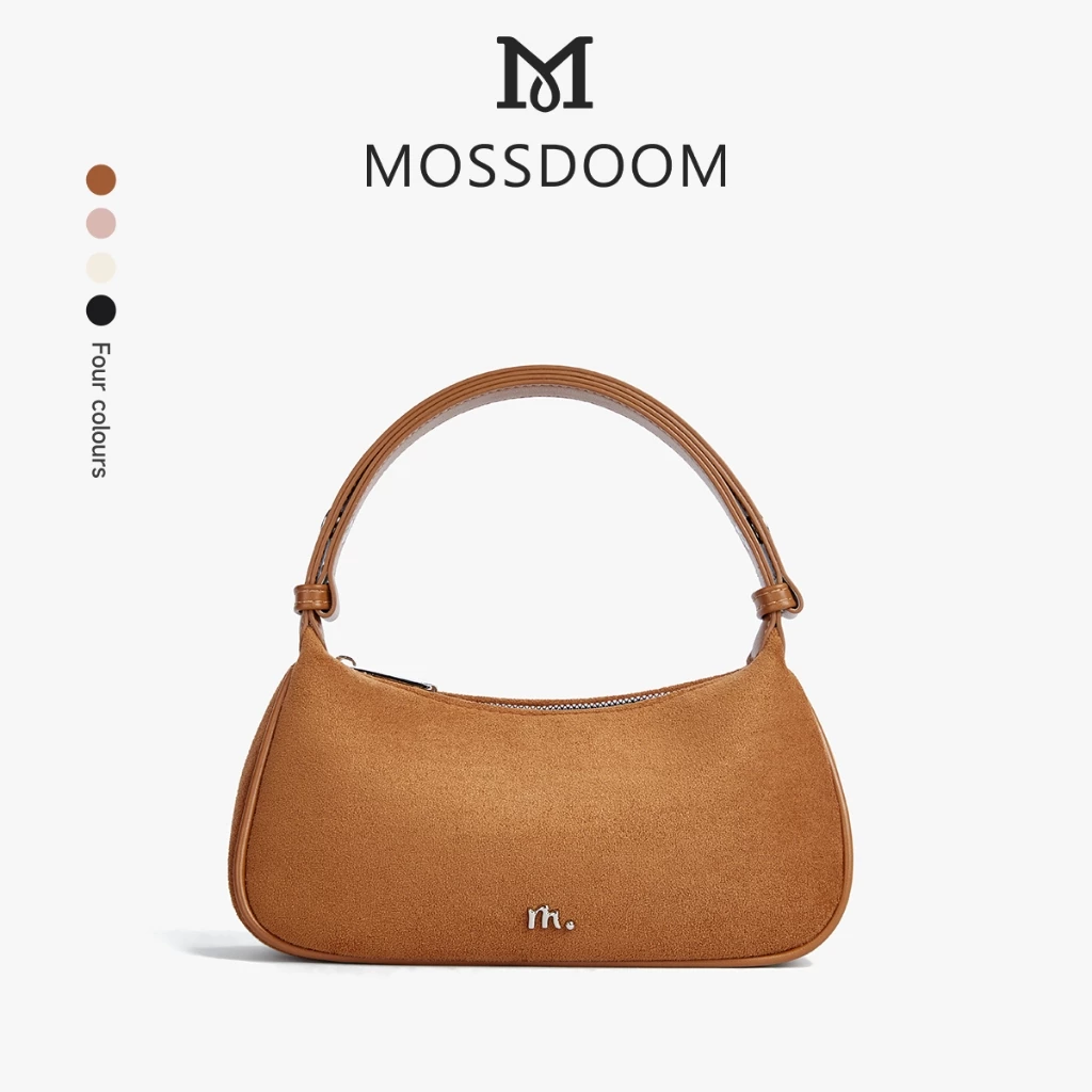 MOSSDOOM ドゥースバッグ レディース ミニマリスト ショルダーバッグ 調節可能ストラップ 軽量 上品 肩掛け/脇下バッグ - ライトキャメル