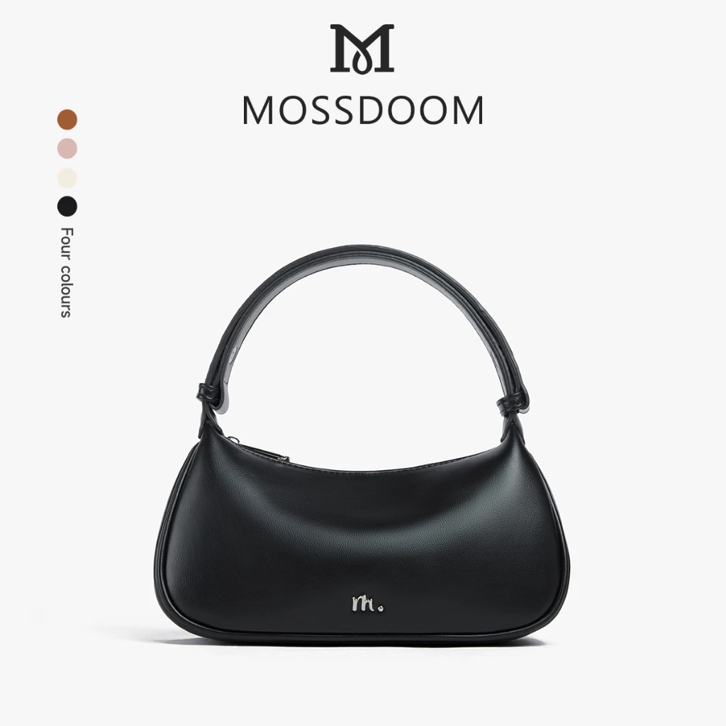 MOSSDOOM ドゥースバッグ レディース ミニマリスト ショルダーバッグ 調節可能ストラップ ブラック
