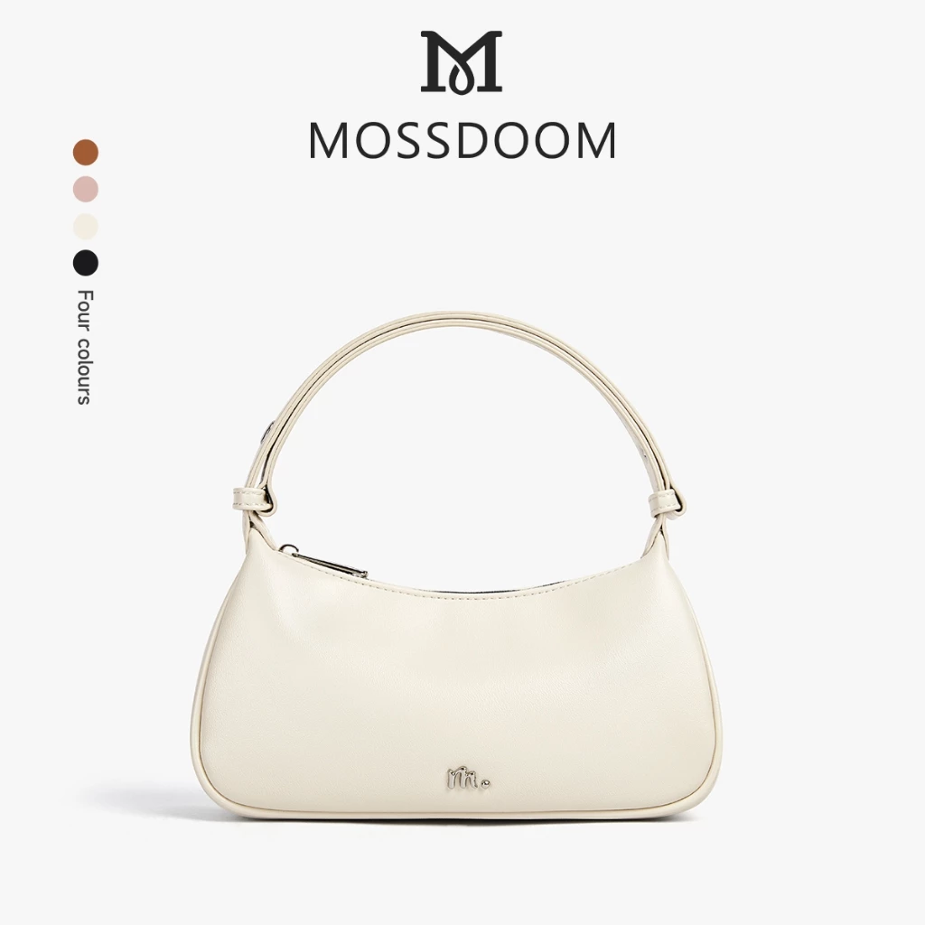 MOSSDOOM ドゥースバッグ ミニマリスト レディース ショルダーバッグ 調節可能ストラップ付き - ホワイト