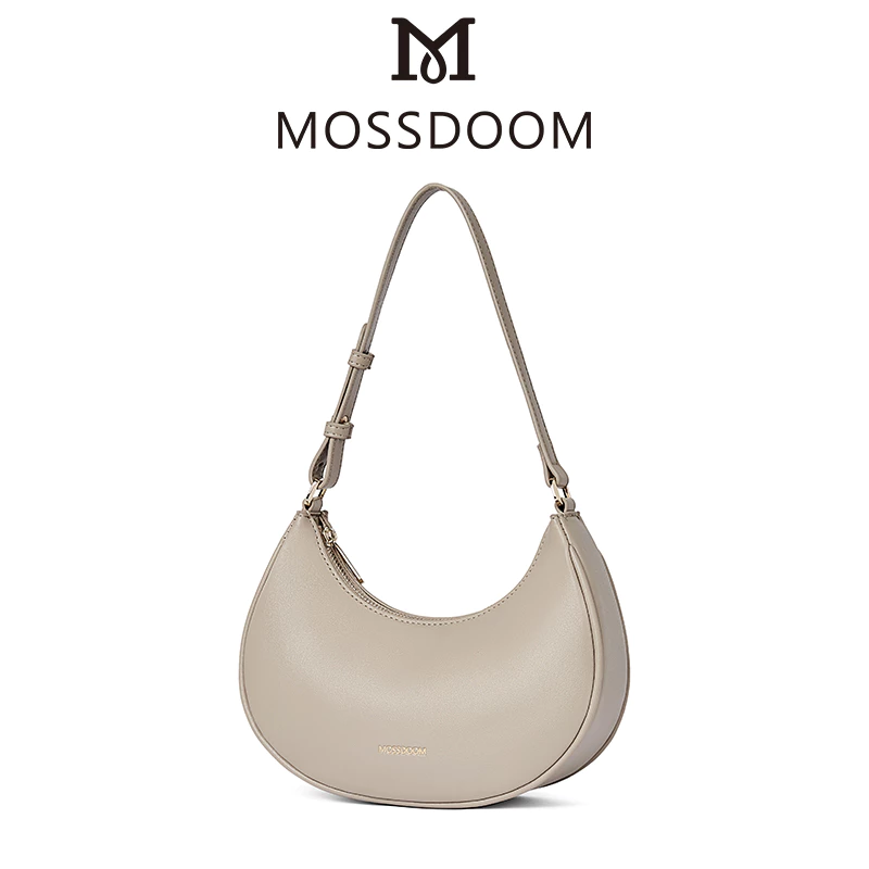 MOSSDOOM Kattie ムーンショルダーバッグ レディース シンプル エレガント グレー