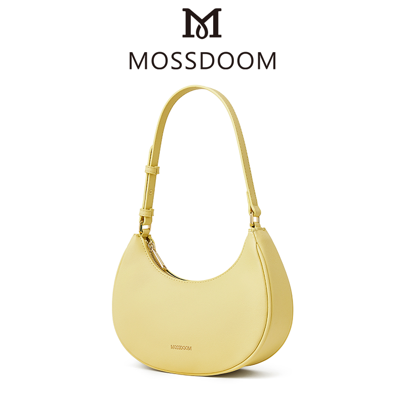 MOSSDOOM KattieBag ショルダーバッグ シンプルエレガント 半月型ミディアム MOSSDOOM