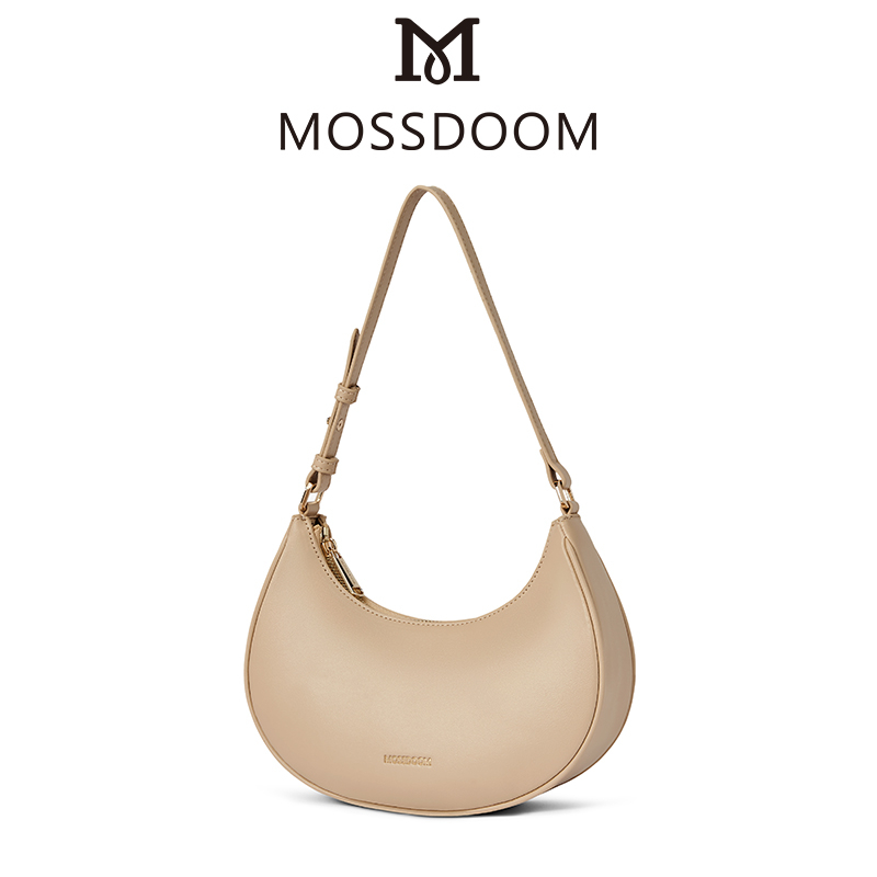 MOSSDOOM Kattie バッグ 半月型レザー 小型 MOSSDOOM