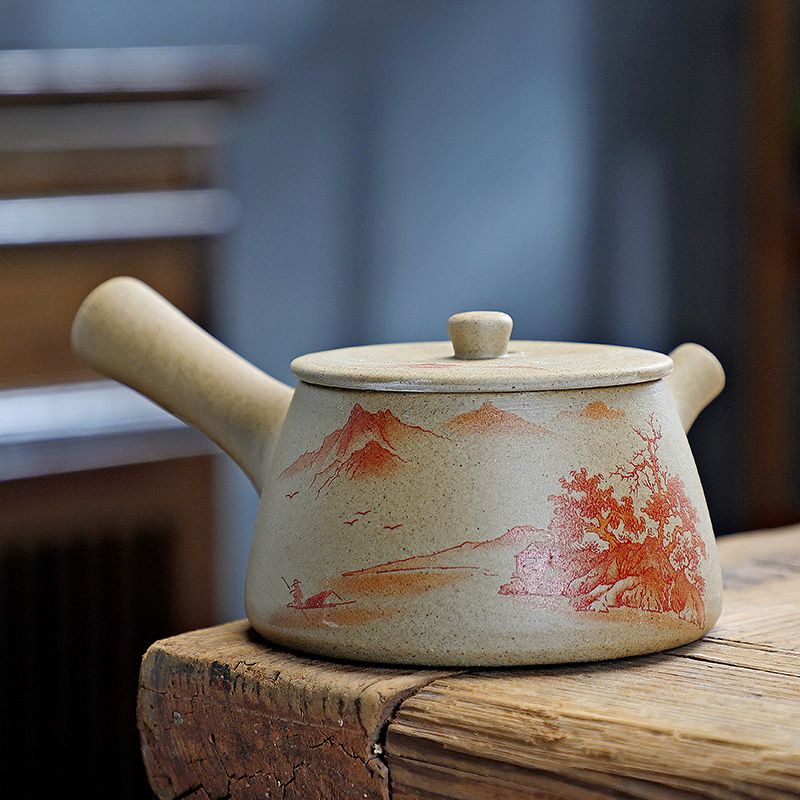 Đất Mẹ ươm hương trà quý Kung Fu Classic 210ml - Sunset West Style Tea Pot with Side Handle