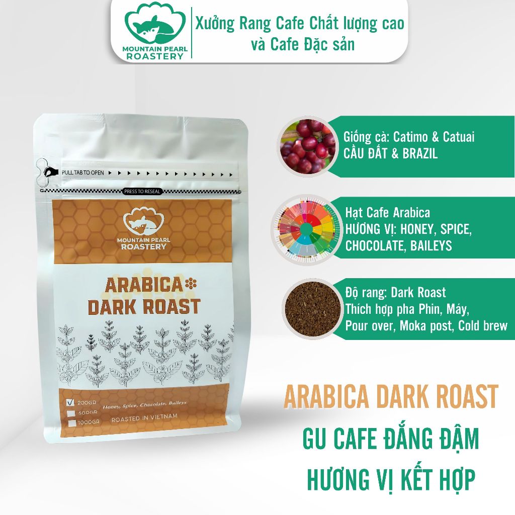 Mountain Pearl Roastery アラビカ ダークロースト コーヒー 深煎り 低酸 香り豊か