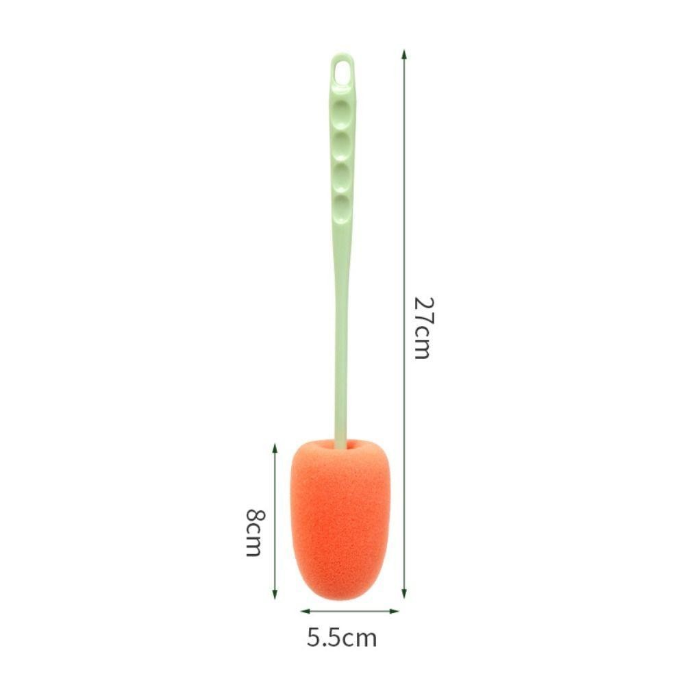 多機能クリーニングブラシ ロングハンドル 回転式スポンジヘッド 27cm グリーン SDFG株式会社