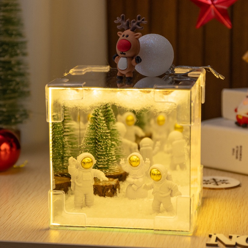 NAFENAI スマートライフ LEDキューブライト DIY ミラー装飾 15cm角 NAFENAI