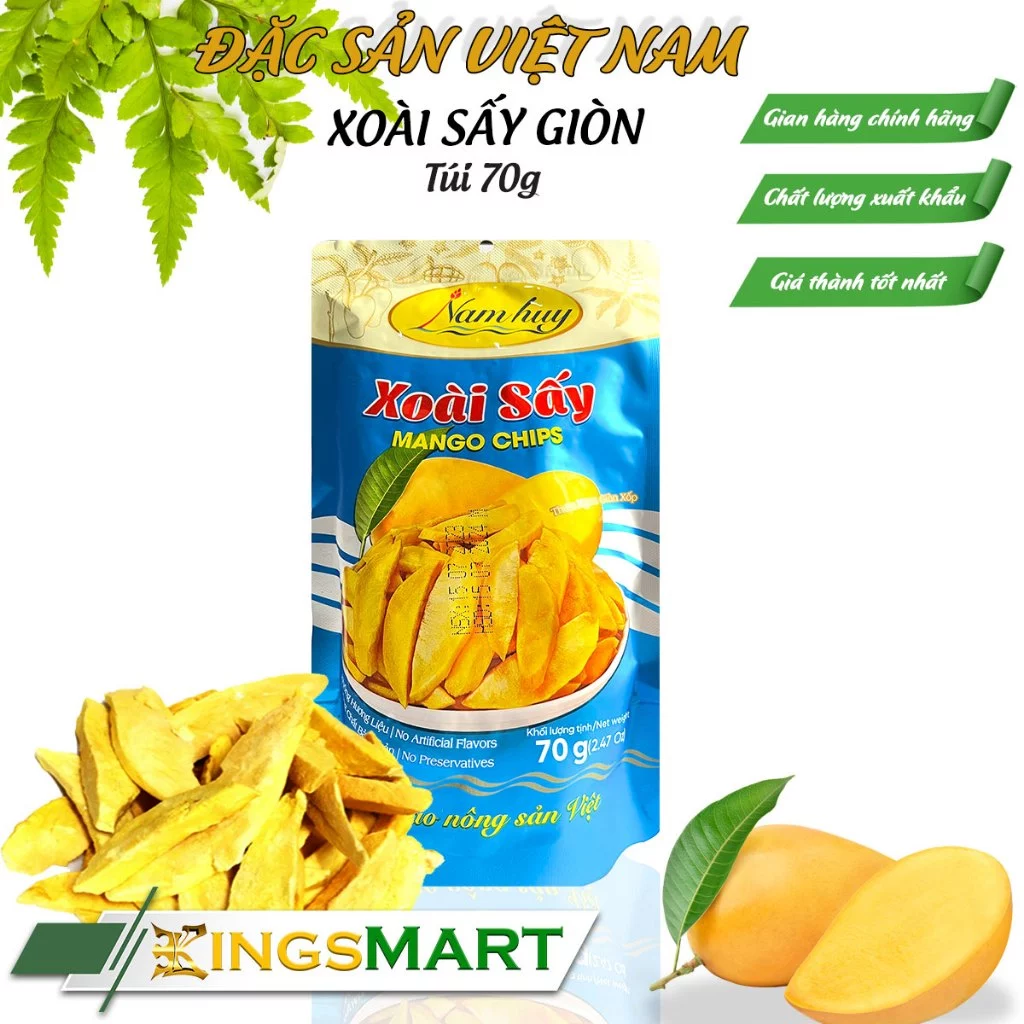 ナムフイ ドンタップ産 サクサク甘酸っぱいドライマンゴー 70g