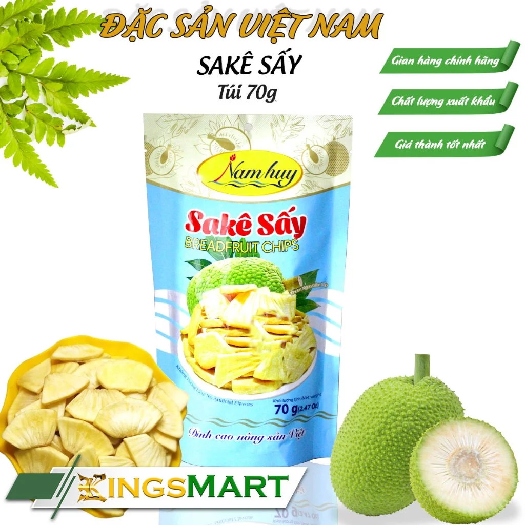 ナムフイ ドンタップ特産 無糖ドライサケ 70gパック