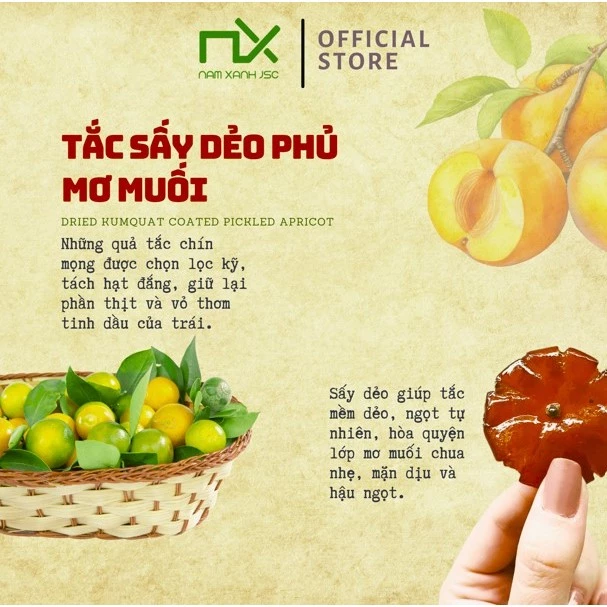 ナムサン謹製 贅沢キンカン梅干しパウダーがけドライフルーツ 70g