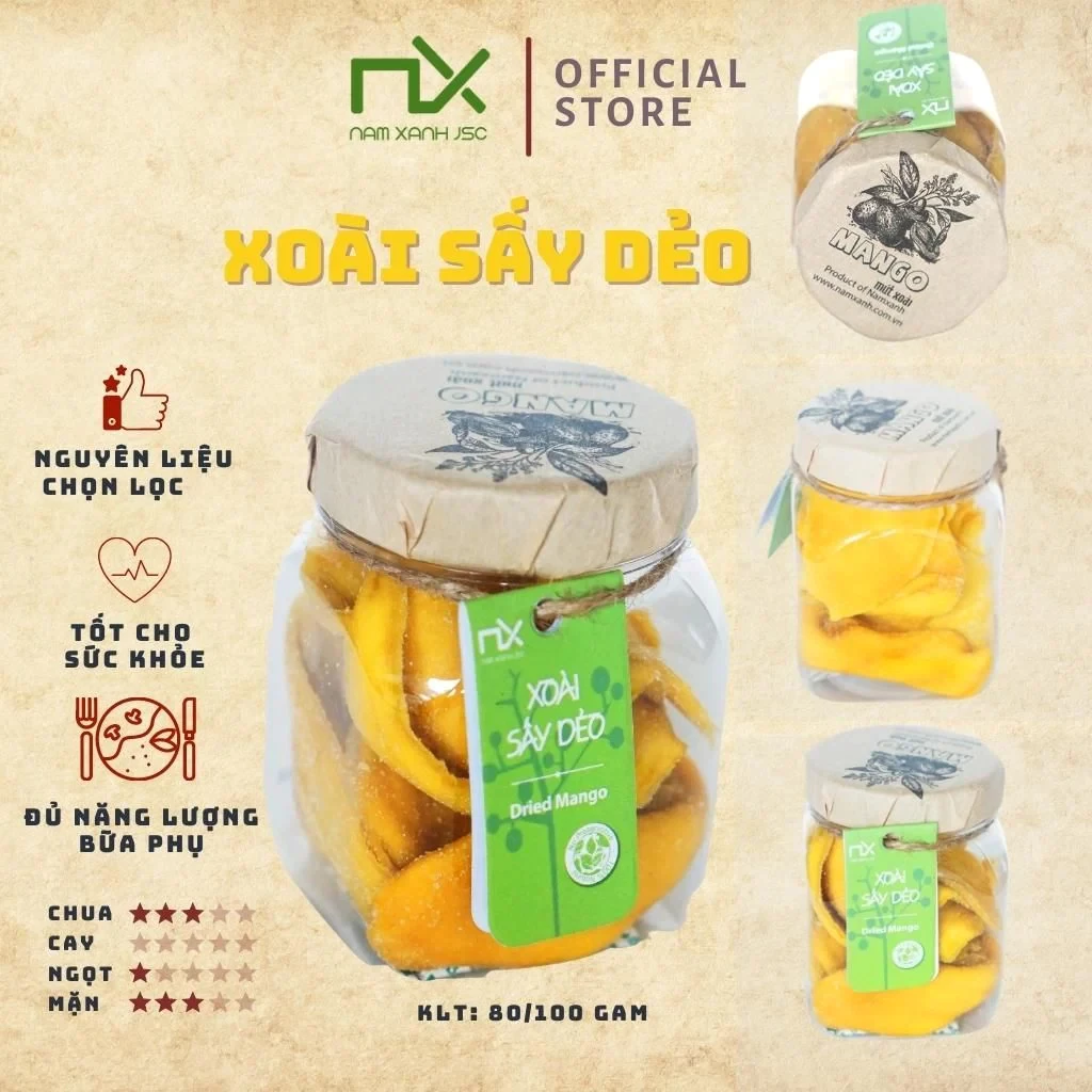 ナムサン 完熟マンゴー ドライフルーツ（甘酸っぱい）80g (100g) 箱入り