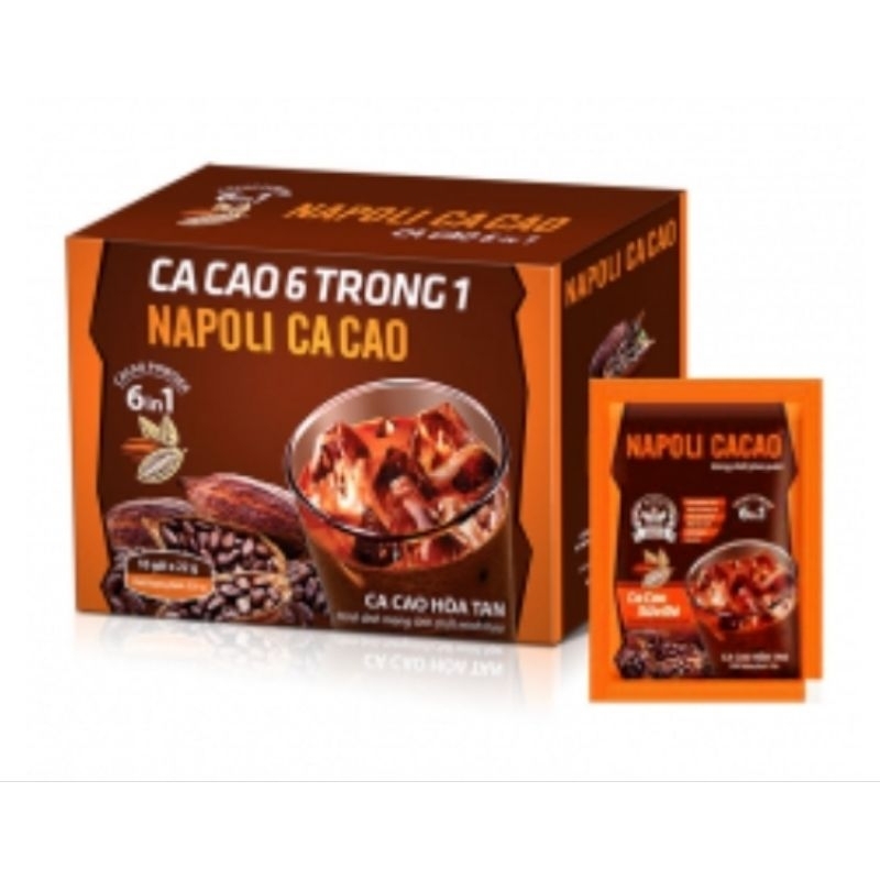 Napoli 6in1 プレミアム インスタントコーヒー カカオブレンド 10包入り 220g