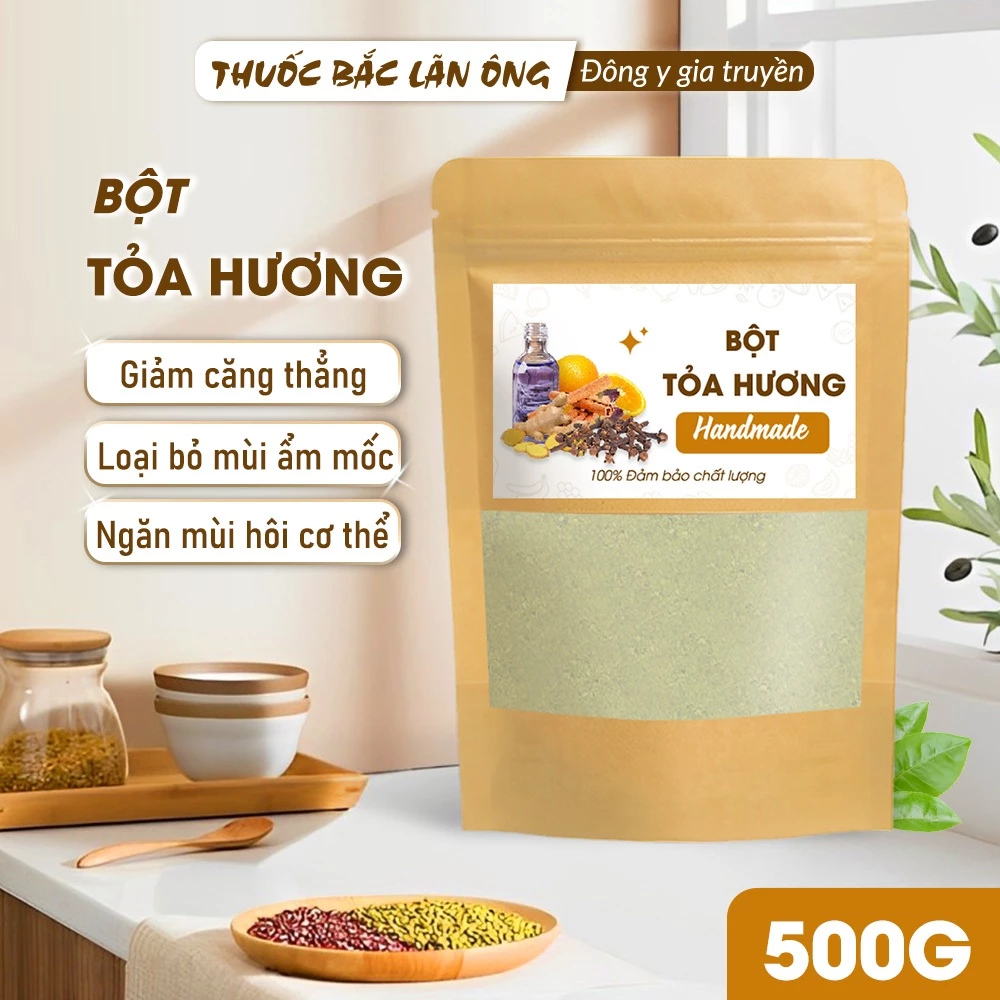 内側から香る体へ：天然アロマ体香パウダー 500g – ラベンダー、コウホン、ビャクシ配合で自然な香りと体臭ケア