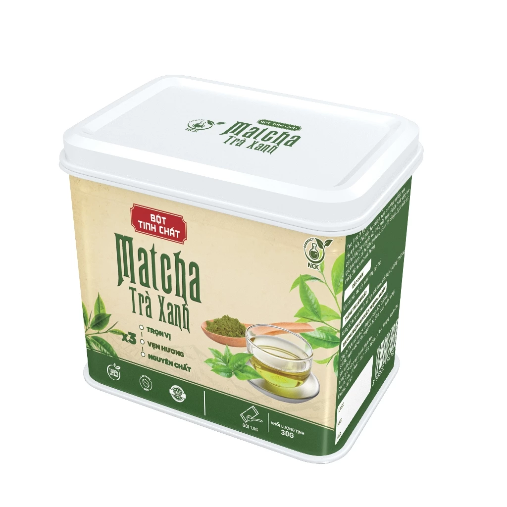 NCK 緑茶抹茶エキスパウダー 缶入り - デトックス、脂肪燃焼、美肌サポート