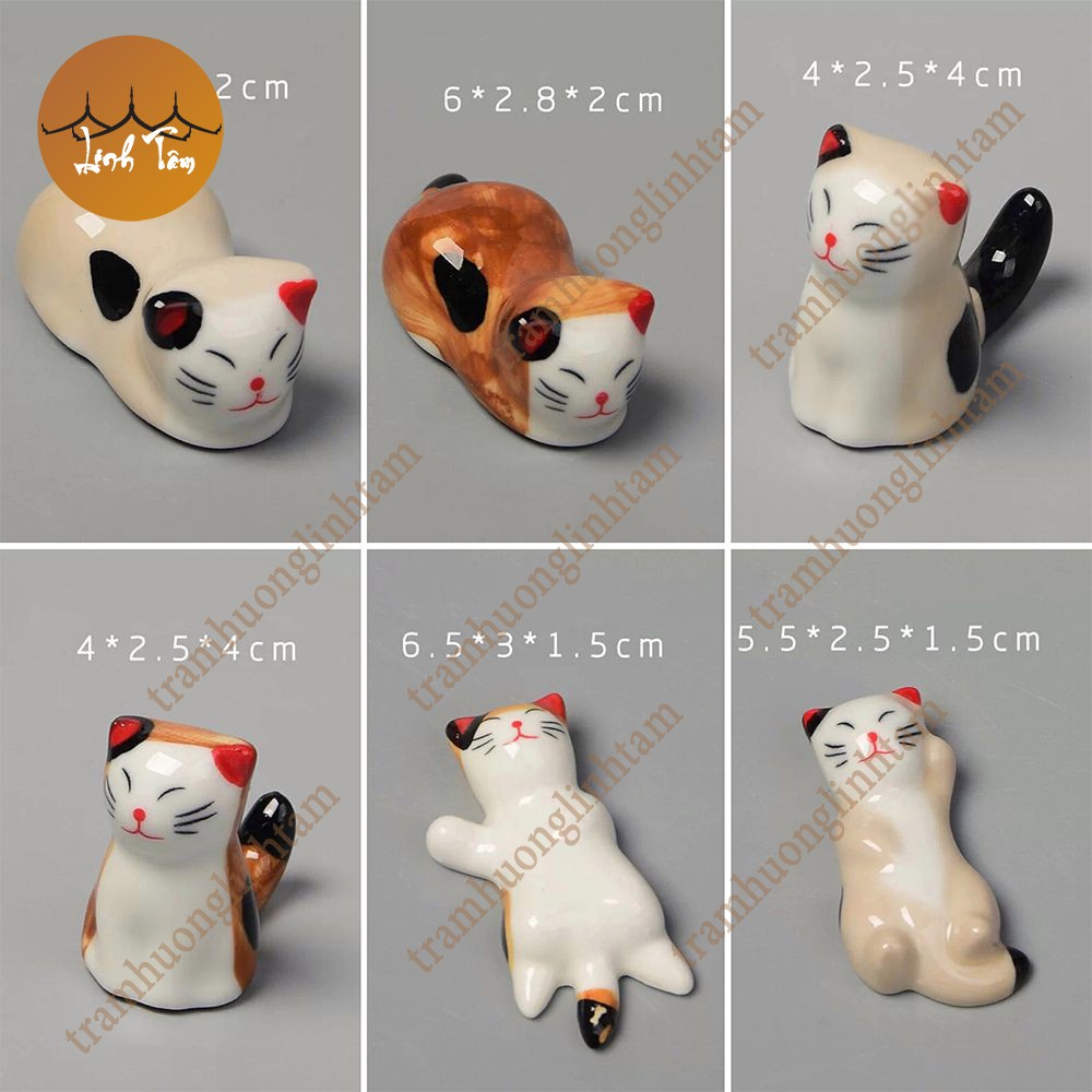 猫屋 和風 箸置き 招き猫デザイン 4.5×3cm 陶磁器工房