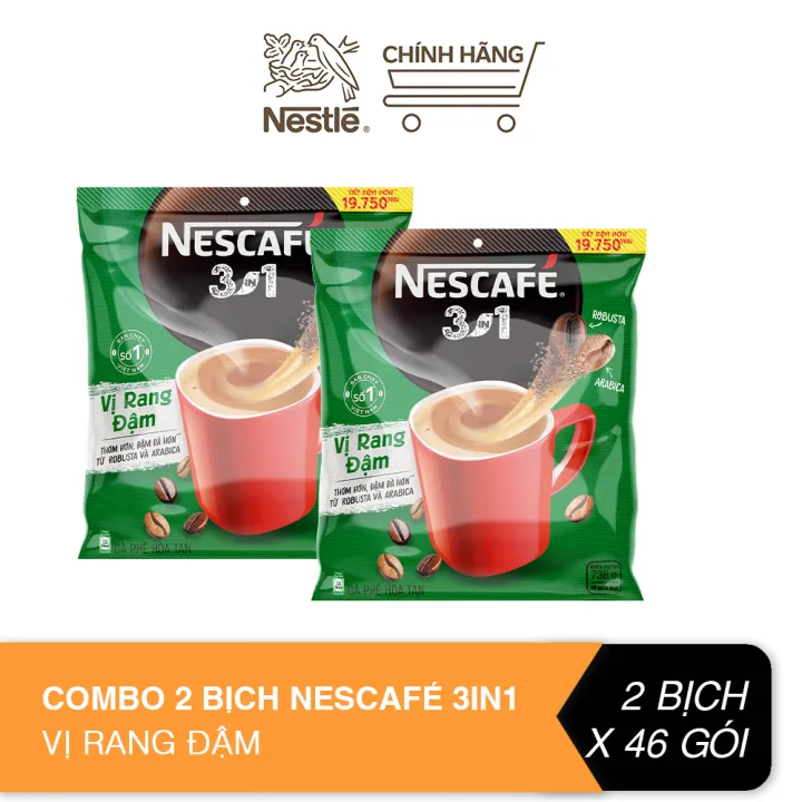 インスタントミルクコーヒー 3in1 ダークロースト 2個セット(各46袋×16g) NESCAFÉ