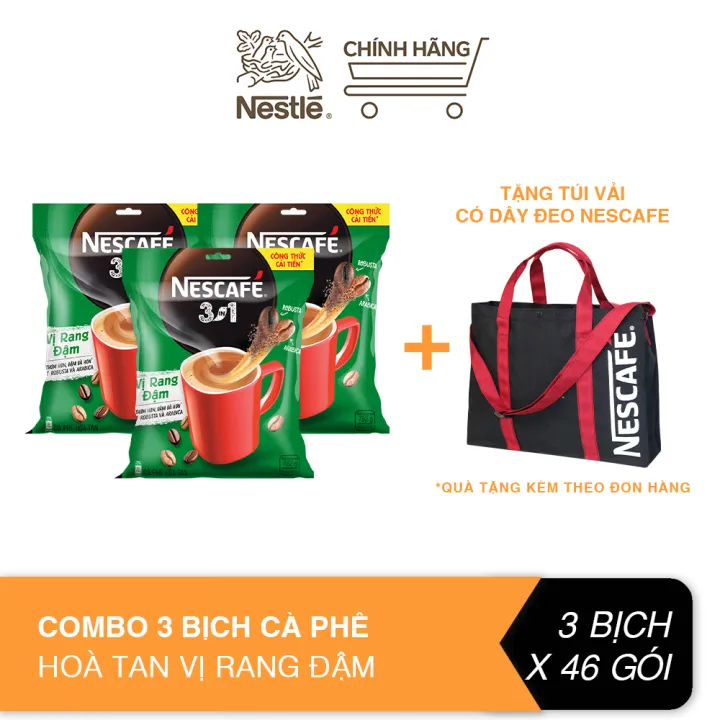 インスタントミルクコーヒー 3in1 ダークロースト 3個セット(各46袋×16g) NESCAFÉ