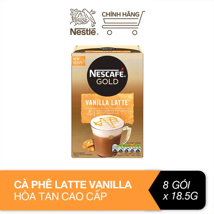 プレミアムインスタントコーヒー  ゴールド バニララテ 8袋x18.5g NESCAFÉ