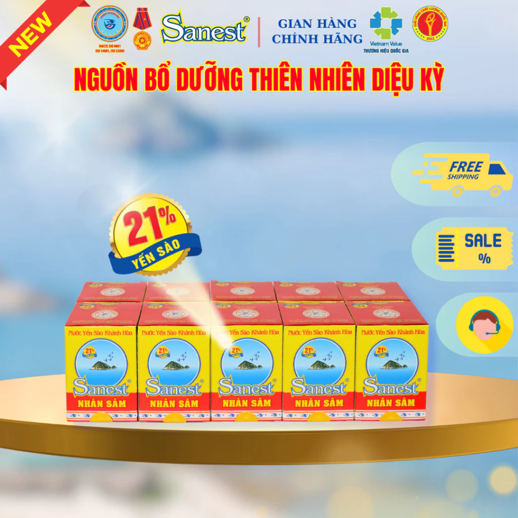 ✨新登場✨【お得な10本セット】高級カーンホア産サネスト 燕の巣ドリンク21%配合 - 高麗人参・フコイダン入り