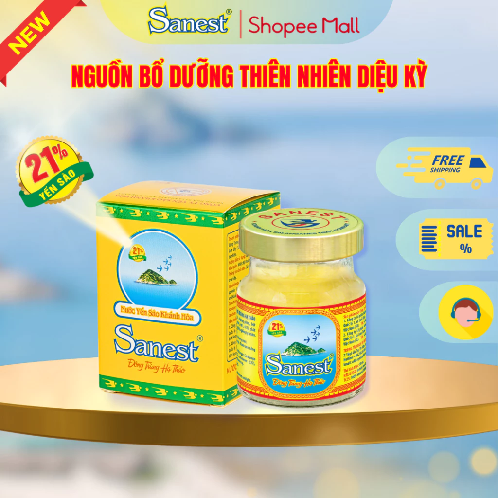 💥新登場！サンネスト Khánh Hòa 燕の巣ドリンク 21% & 冬虫夏草配合 70ml×20本セット