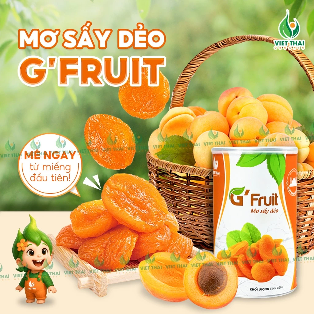 【新登場】G'Fruit 完熟ドライアプリコット 300g - トルコ産 無添加・無糖 ヘルシーおやつ by Viet Thai Organic
