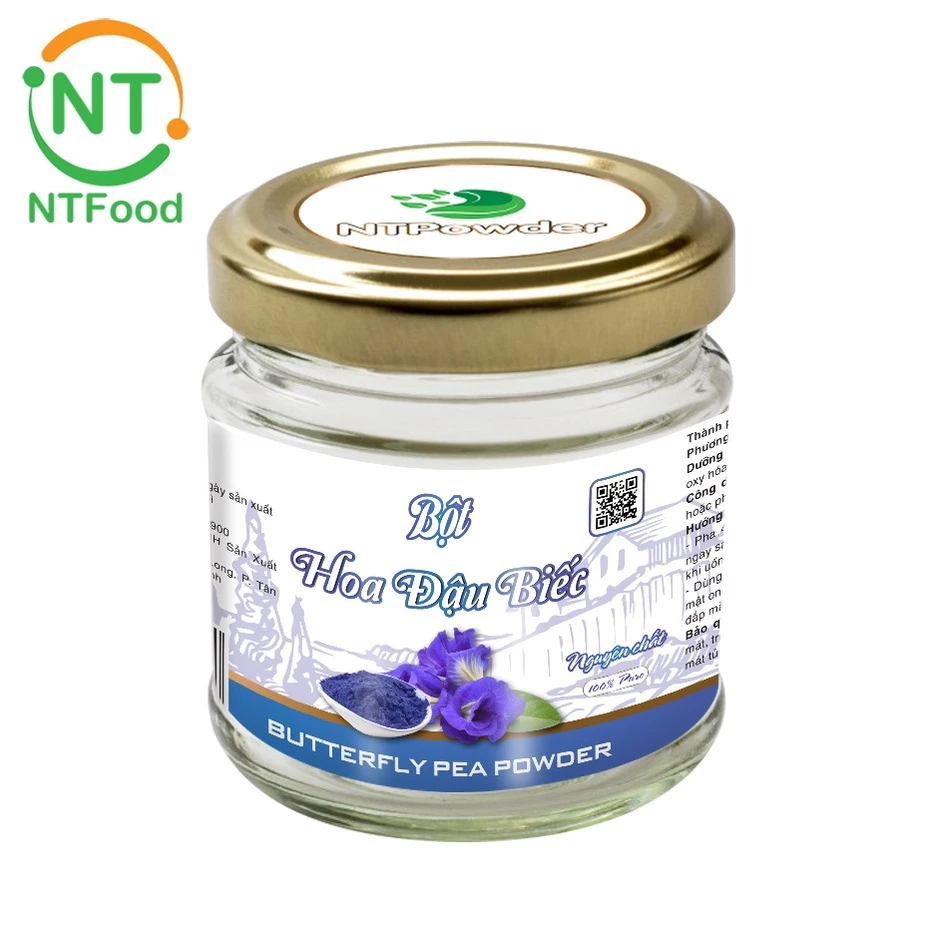 Nhất Tín Food NTPowder フリーズドライ バタフライピーパウダー 60g - 天然色素と美容健康の恵み